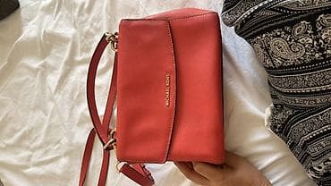 кораллы: Классическая сумка, Michael Kors, Материал: Натуральная кожа, Застежка на магните, Женские — 1
