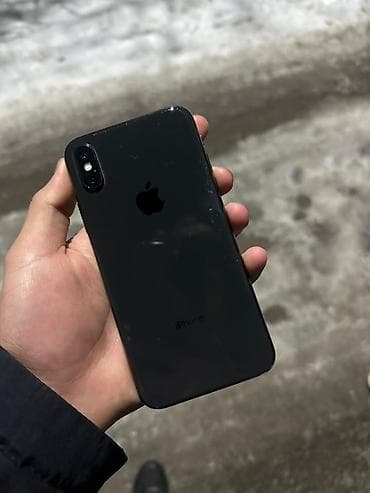 IPhone X, Б/у, 64 ГБ, Space Gray, Чехол, 78 %