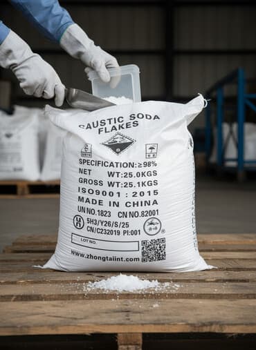 пищевой краситель: Каустическая сода в хлопьях (Caustic Soda Flakes)Сода каустическая — 1