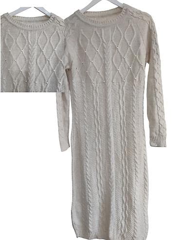 разгруз: Вязаные платья миди 1) Бордовое однотонное - Фасон: прямое, миди - — 2