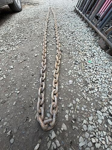 Электроинструменты: Тяжёлая стальная цепь для такелажа/буксировки Описание: - Две длинные — 2