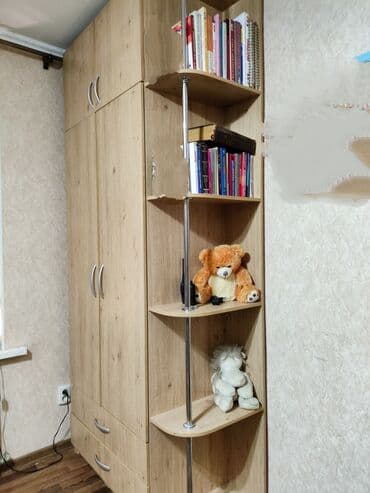 шкаф польский: Шифоньер, Б/у, Угловой, цвет - Бежевый, ЛДСП — 2