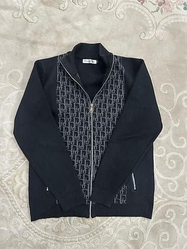 Мужская трикотажная кофта на молнии Christian Dior. Идеальна как