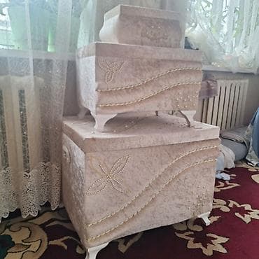 дом вещи: Продаю сундук 3 шт., деревянные очень красивые, цвет айвори — 5