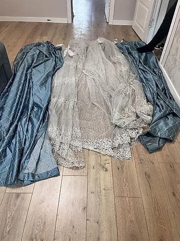 bed sheet: Комплект штор, С тюлем в комплекте, Готовое изделие, Для детской — 3