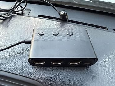 Автоэлектроника: Автомобильный разветвитель прикуривателя usb type c дисплей; — 2