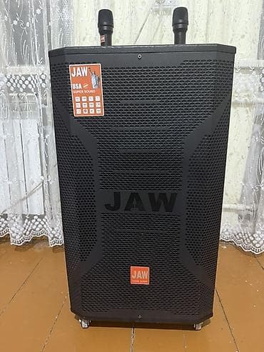 Портативная акустическая система JAW (на колесиках) с двумя