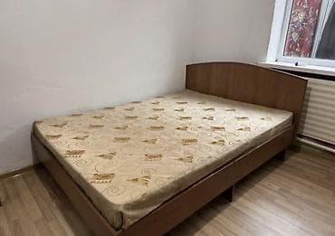 Спальные гарнитуры: Спальный гарнитур, Б/у, Двуспальная кровать, Россия, МДФ, цвет - Коричневый — 1