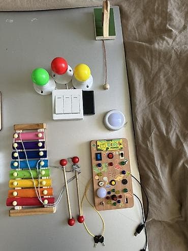 red centr: Бизиборд/развивающая сенсорная панель для детей Большая металлическая — 2