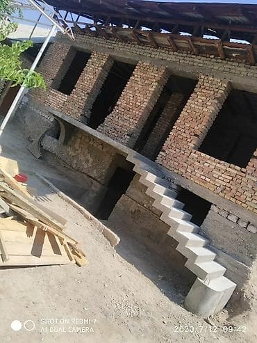 битон: Бетонная лестница Для дома, Форма лестницы: Много-маршевая — 2