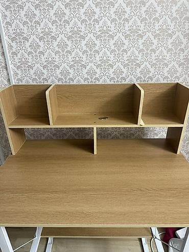 белый компьютерный стол: Компьютерный/письменный стол с надстройкой и металлическим каркасом — 3