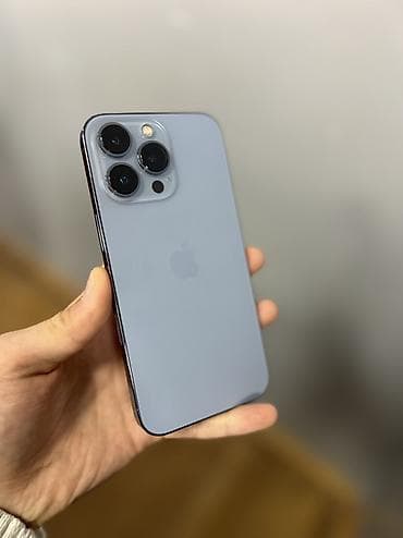pro max: IPhone 13 Pro, Б/у, 128 ГБ, Синий, Защитное стекло, Коробка, 81 % — 1