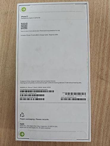 pixel 3a: IPhone 17, 256 ГБ, цвет Black (модель A3258) Основные характеристики — 2