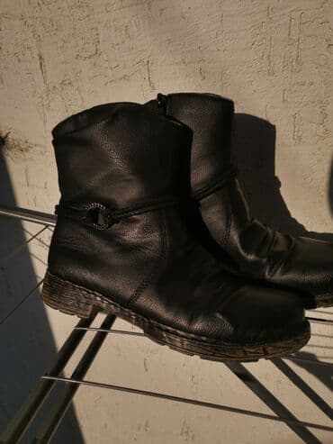 сапоги из натурального меха и кожи: Сапоги, 38, Rieker, Б/у, Самовывоз — 2