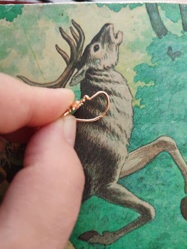 золотые серьги бу: Набор украшений, Проба 583, Б/у, Цвет металла: Розовый — 3