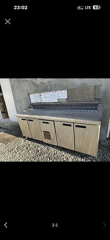 Для кафе, ресторанов: Профессиональная холодильная салат-бар/пицца-станция из нержавеющей — 1