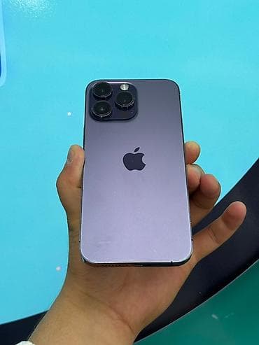 IPhone 14 Pro, Б/у, 256 ГБ, Deep Purple, Кабель, 100 % — 3