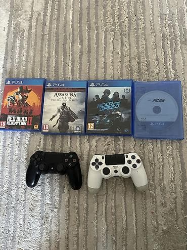 ps4 slim 1tb: Продаю PlayStation 4 Slim 1Терабайт + комплект игр и 2 джойстика(1 — 2