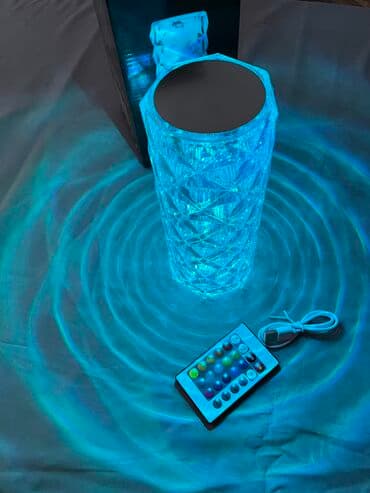 светильник в виде цветка: Светильник Светодиодная кристаллическая настольная лампа роза — 6