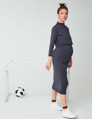 трикотажное платье для беременных: Продаю трикотажное платье, размер XS, одето один раз, почти новое — 4