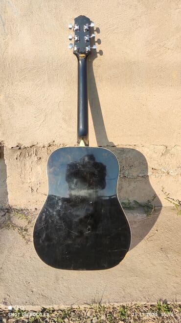 Гитары: Акустическая гитара (вестерн/дредноут), черный глянцевый корпус с — 2