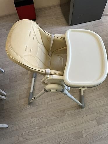 Мебель: Стульчик для кормления, Б/у, Другой бренд, Пластик, Трансформер, цвет - Бежевый, Самовывоз — 2