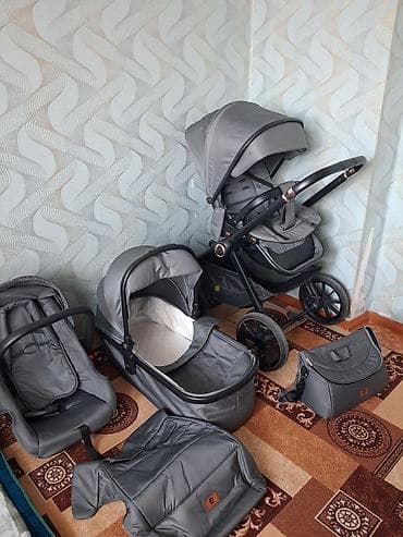 каляска ош: Детская коляска 3 в 1 New Lux (travel system), цвет серый — 2