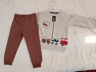 кыргыз кийим: Комплект, түсү - Саргыч боз — 1