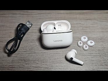 Беспроводные наушники Lenovo EA230 ОРИГИНАЛ, зарядный кабель и сменные — 2