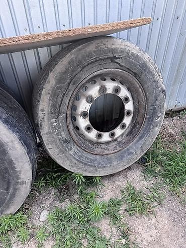 грузовой шина: Колеса в сборе 385 / 55 / R 22,5, Лето, Б/у, Пара, Грузовики/Автобусы, Железные, отверстий - 10 — 2