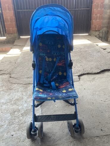 прогулочные коляски cam: Коляска, цвет - Голубой, Б/у — 4
