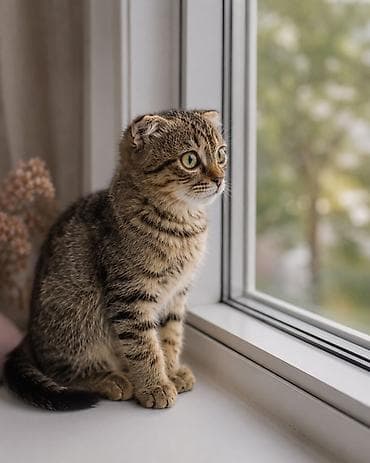 Үй жаныбарлары: Скотиш Фолд (Шотландиялык шалпаң кулак), 4 айлык, Эркек — 4