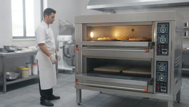 Пекарская электрическая печь, 2-камерная (2 х 1 ярус), из нержавеющей at lalafo.kg Пекарская электрическая печь, 2-камерная (2 х 1 ярус), из нержавеющей