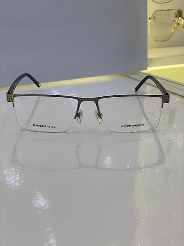 Көз айнектер: Оправa для очков Emporio Armani - Полуободковая прямоугольная форма — 1