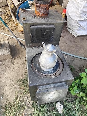 Печь-буржуйка металлическая с варочной поверхностью - Материал at lalafo.kg Печь-буржуйка металлическая с варочной поверхностью - Материал