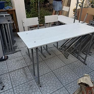 small table: Учебные парты и стулья на металлическом каркасе - Комплекты — 5