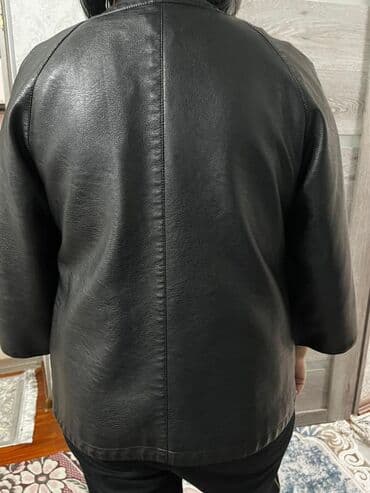 штаны кожаные: Женская кожаная куртка LAN YU AO SHA, размер 48 — 3