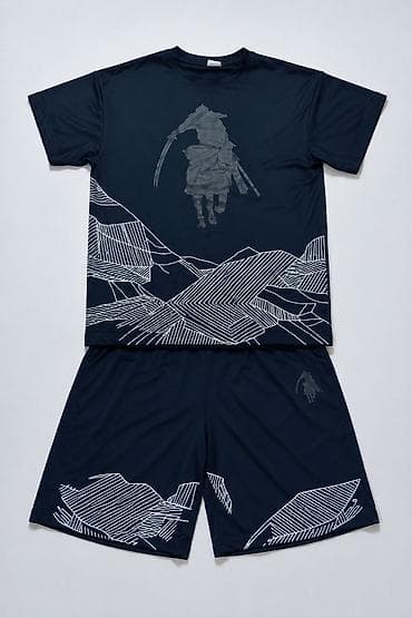 under armor: Комплект спортивной одежды: футболка + шорты - Цвет: темно‑синий с — 1