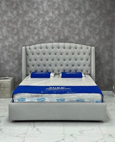 двуспальная кровать с подъемным механизмом: Кровать, кровати, мебель Кровать двухспальная, кровать с мягкой — 1