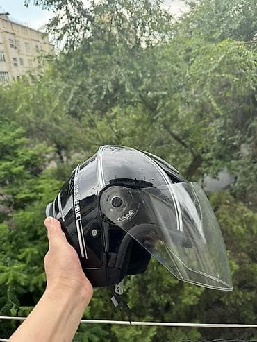 helmet: Мотошлем BYB полулицевой (open face) - Тип: полулицевой шлем с — 1