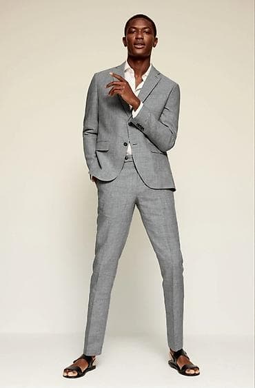 second hend: Костюмный пиджак slim fit изо льна Линия Tailored. Slim fit. 100% — 5
