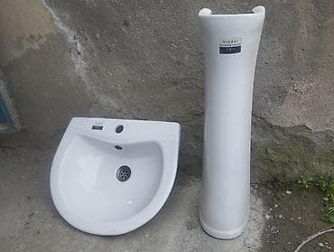 цена раковина с тумбой в ванную: Шкаф для ванной, С зеркалом, Другой материал — 2