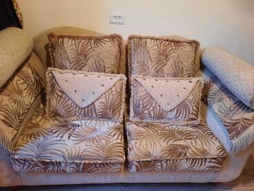 диваны кожаные бу: 2 дивана (3 местный и 2х местный) и 2 кресла в отличном состоянии — 5