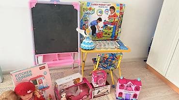 детский көйнөк: Все игрушки на фото+еще одна сумка игрушек, целые, хорошие, некоторые — 5