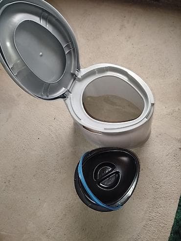 туалет фай: Портативный туалет-ведро с крышкой - Компактная модель с сиденьем и — 4