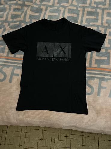 мужские футболки армани: Мужская футболка, M, Armani, Новый, цвет - Черный, Платная доставка, Самовывоз — 2