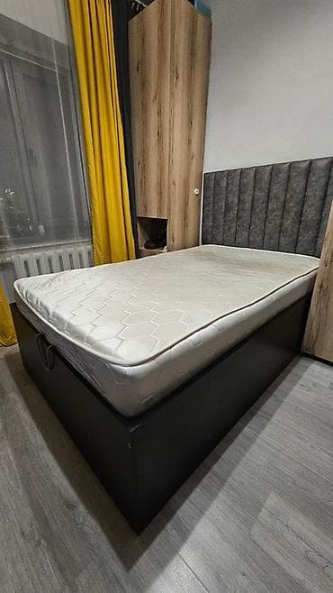 Односпальные кровати: Двуспальная кровать, С ящиком для хранения, длина - 200 см — 1