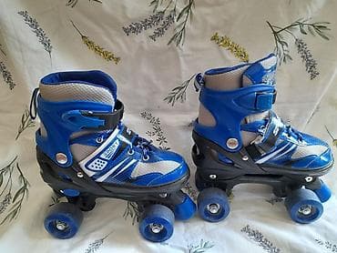 горнолыжные лыжи: Детские роликовые коньки-квады + защита - Тип: квады (4 колеса: по — 8