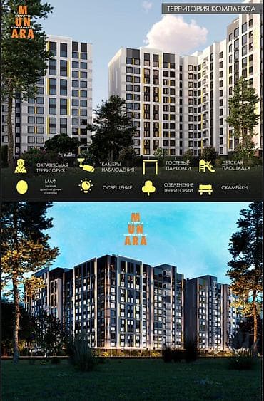 76: 2 комнаты, 76 м², Кок-Жар ж/м Элитка, ПСО (под самоотделку) — 3