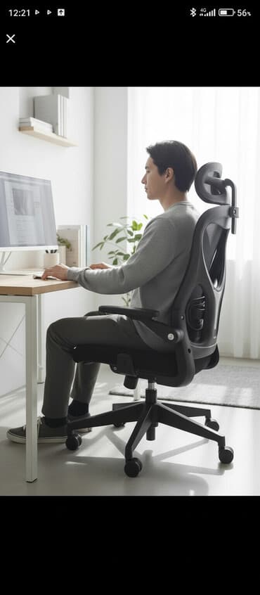 стол письменный б: Офисное кресло, Новый, С колесиками, цвет - Черный, Самовывоз, Платная доставка — 1